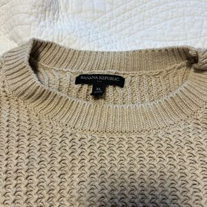 Banana Republic Tan Knit Pullover